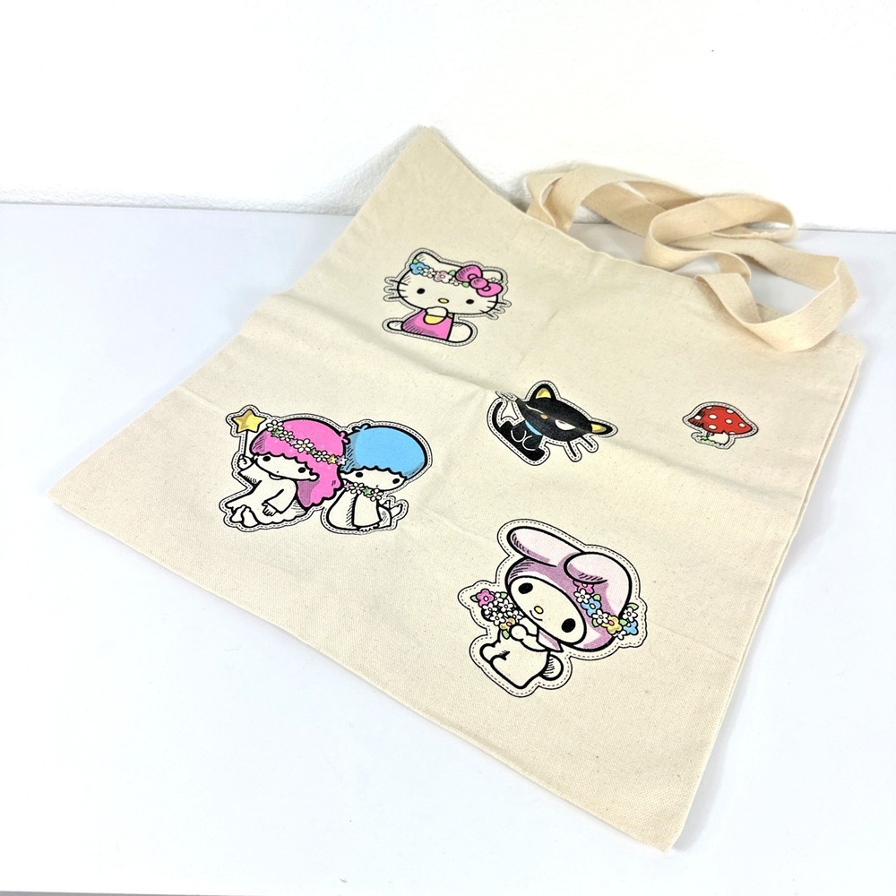 HELLO KITTY &‎ Friends x LootCrate COTTON CANVAS TOTE BAG 15"x 15.5" NEW W/flaws